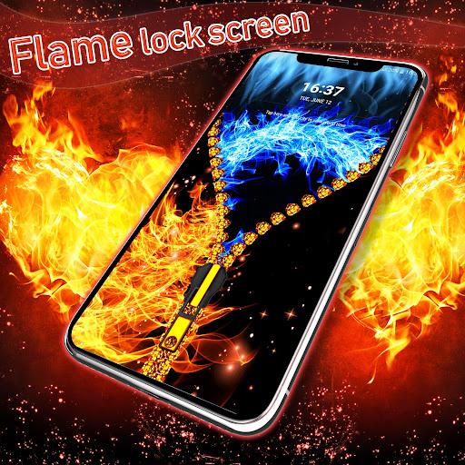 Flame lock screen - Image screenshot of android app