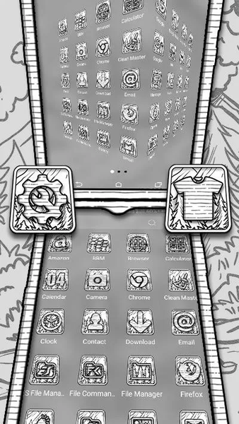 Forest Sketch Launcher Theme - Image screenshot of android app