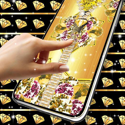 Gold diamond lock screen - عکس برنامه موبایلی اندروید