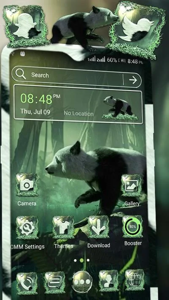 Panda Forest Launcher Theme - Image screenshot of android app