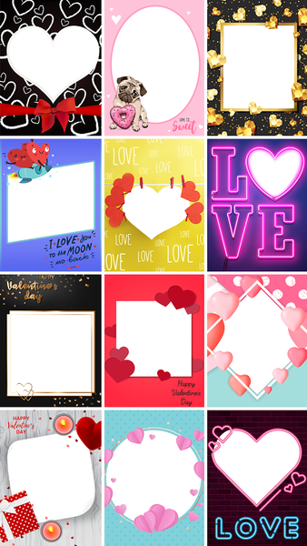 Valentine's Day Photo Frames - عکس برنامه موبایلی اندروید