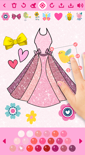 Dress Coloring Game for girls - Gameplay image of android game