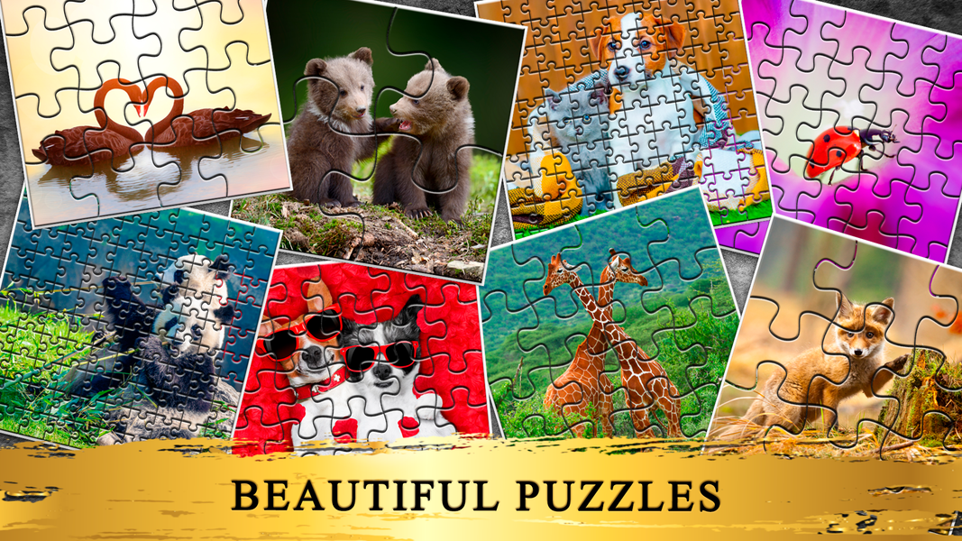 Animals Jigsaw Puzzles Offline - Gameplay image of android game