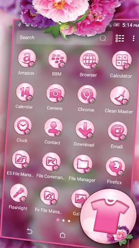 Pink Flower Bokeh Launcher - Image screenshot of android app