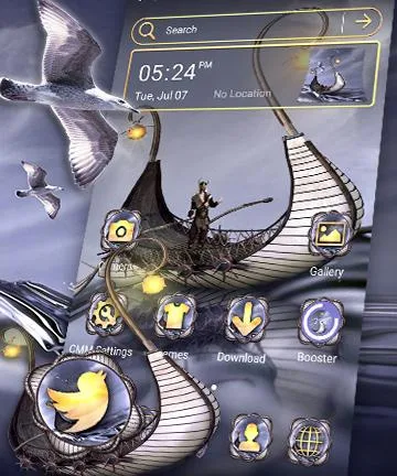 Viking Ship Launcher Theme - Image screenshot of android app