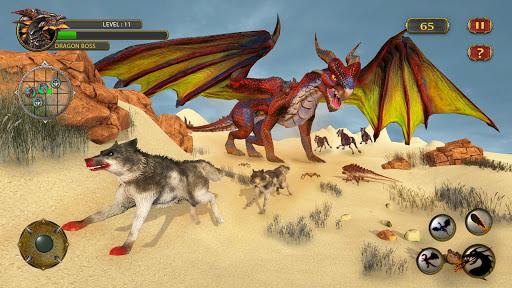 Dragon Simulator Attack 3D Game - Gameplay image of android game