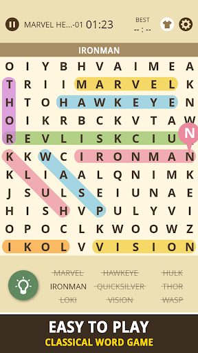 Word Search - Gameplay image of android game