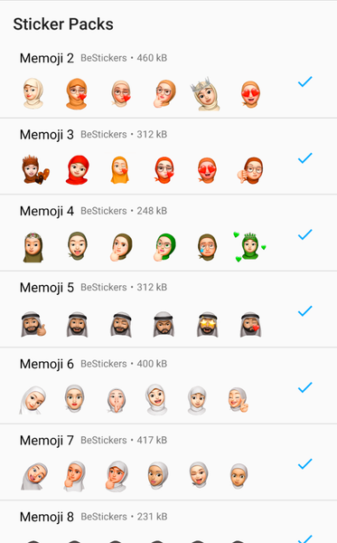 Memoji Muslim Hijab Stickers f - عکس برنامه موبایلی اندروید