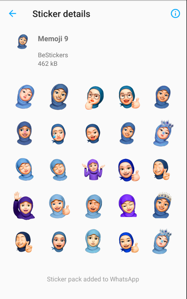 Memoji Muslim Hijab Stickers f - عکس برنامه موبایلی اندروید