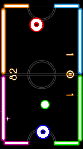 Glow Air Hockey Online - Gameplay image of android game