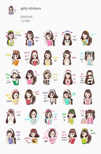 Emoji girly stickers - WAstickerapps - عکس برنامه موبایلی اندروید