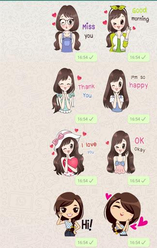 Emoji girly stickers - WAstickerapps - عکس برنامه موبایلی اندروید