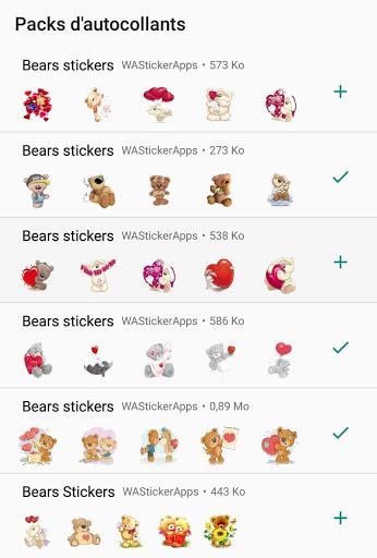 WAStickerApps - Teddy Bear Stickers - Image screenshot of android app