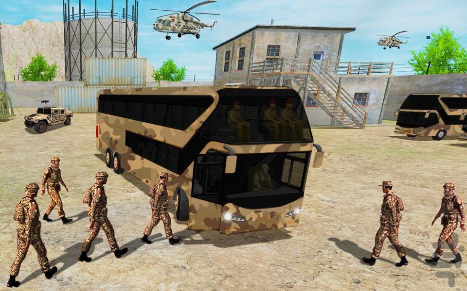 بازی ماشین راننده اتوبوس ارتش - عکس بازی موبایلی اندروید