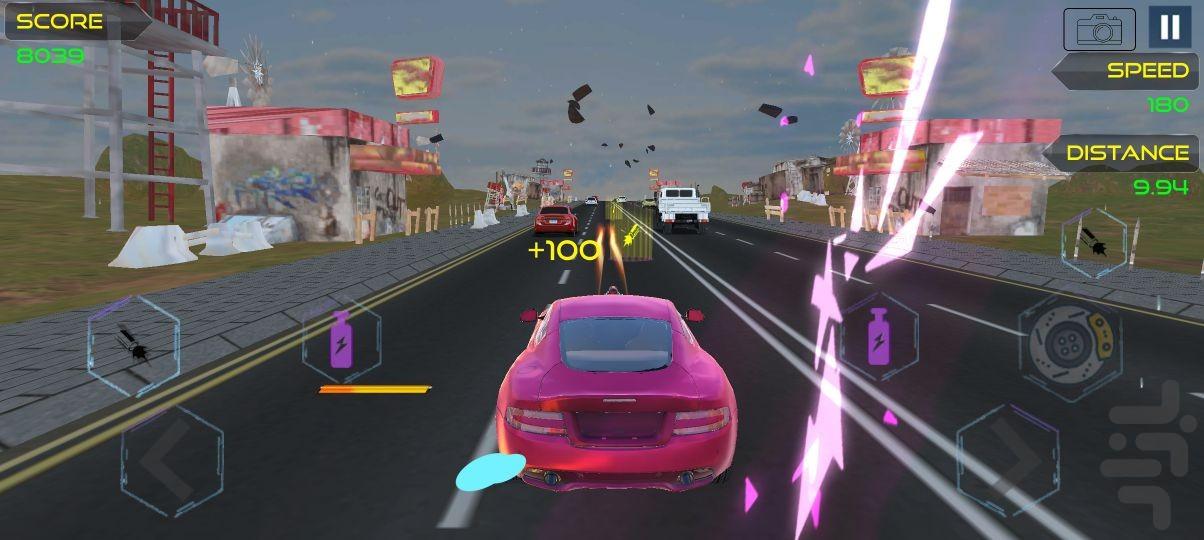 بازی ماشین جنگی در ترافیک - Gameplay image of android game