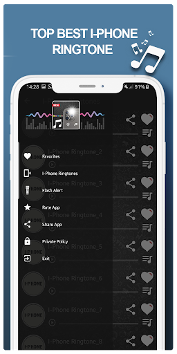 Phone Flash iphone Ringtones - Image screenshot of android app