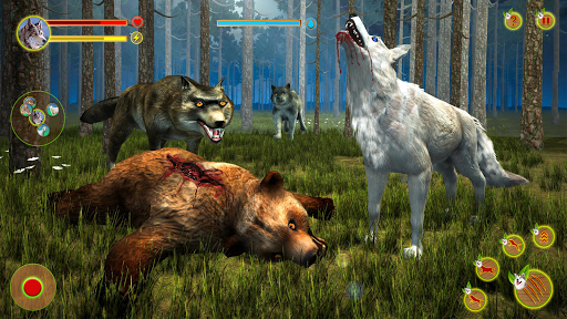 Wolf Simulator Attack 3D: Wolf Games - Gameplay image of android game