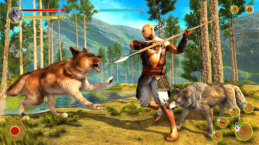 Wolf Simulator Attack 3D: Wolf Games - Gameplay image of android game