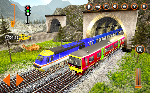 Train Simulator Driving Uphill Train Game - Gameplay image of android game