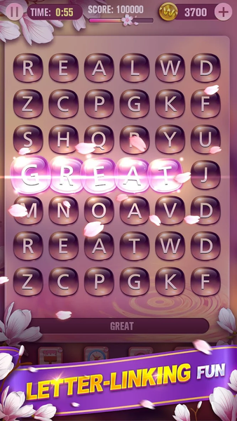 Word Flower: Letter-Link & Cro - Gameplay image of android game