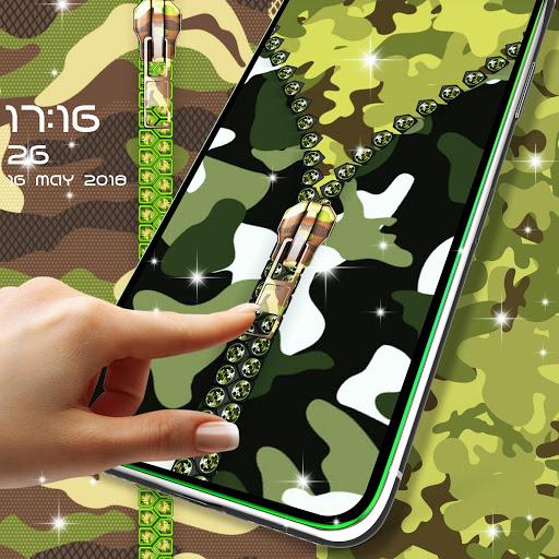 Camouflage zipper locker - Image screenshot of android app