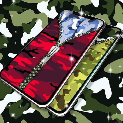 Camouflage zipper locker - Image screenshot of android app