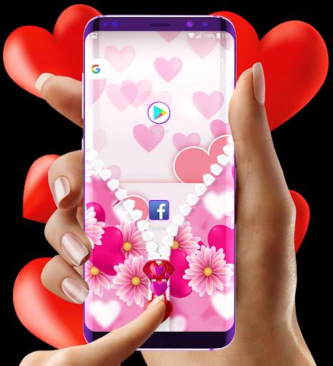 Cute zip screen locker - Image screenshot of android app
