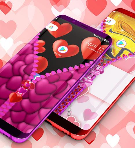 Cute zip screen locker - Image screenshot of android app
