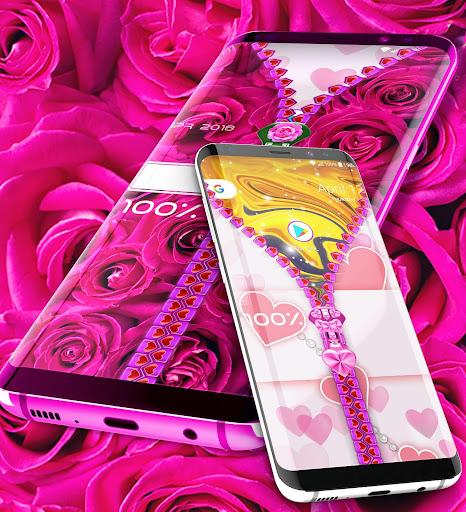 Cute zip screen locker - Image screenshot of android app