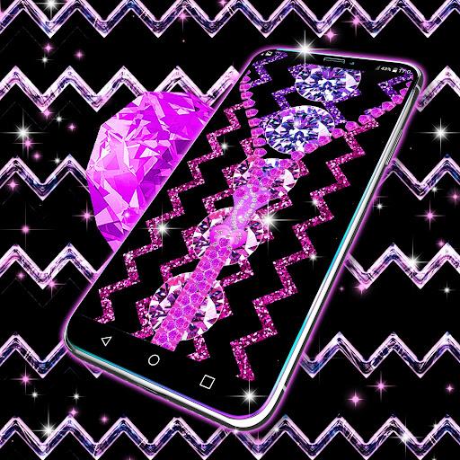 Zipper diamond flower locker - Image screenshot of android app