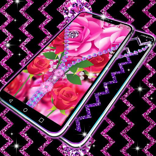 Zipper diamond flower locker - Image screenshot of android app