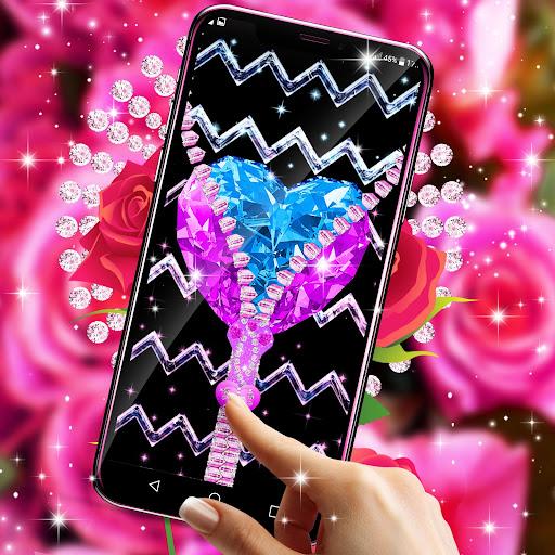 Zipper diamond flower locker - Image screenshot of android app