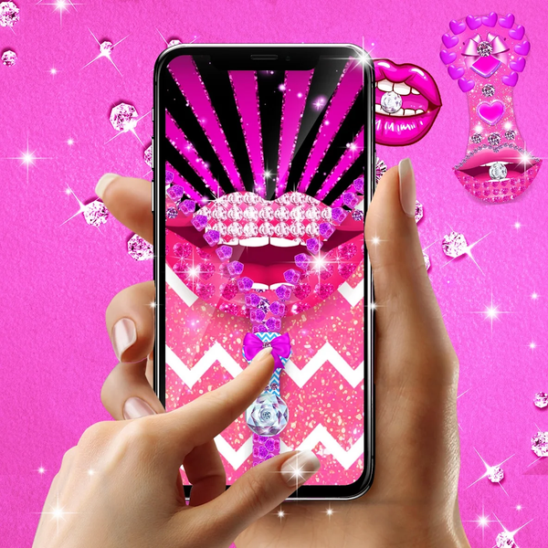Diamond lips lock screen - عکس برنامه موبایلی اندروید