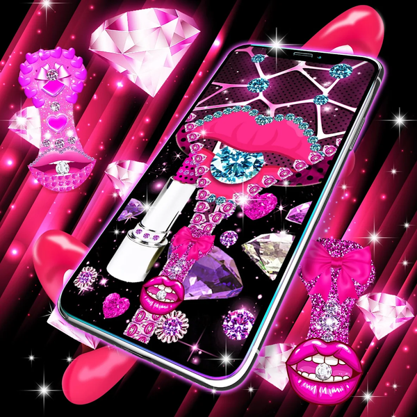 Diamond lips lock screen - عکس برنامه موبایلی اندروید