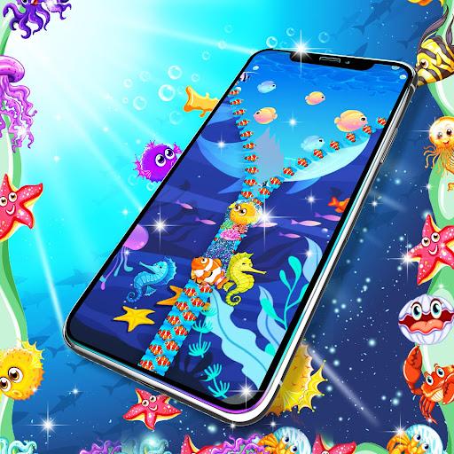 Fish zipper lock screen - عکس برنامه موبایلی اندروید