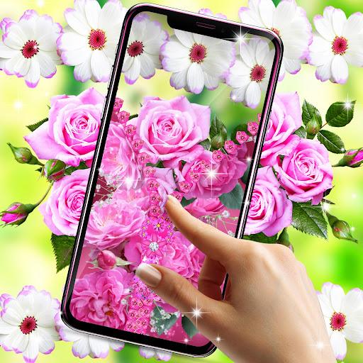 Flower lock screen zipper - Image screenshot of android app