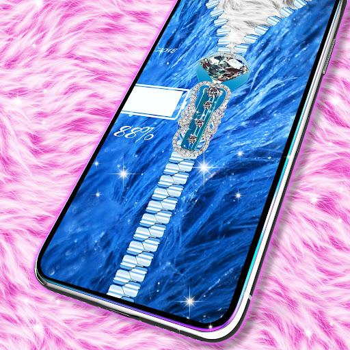 Fluffy zipper lock screen - عکس برنامه موبایلی اندروید