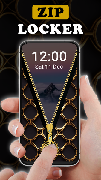 Screen Lock – Gold Zip Locker - عکس برنامه موبایلی اندروید