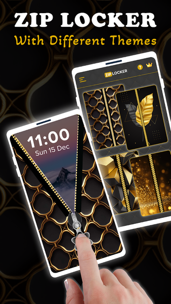 Screen Lock – Gold Zip Locker - عکس برنامه موبایلی اندروید