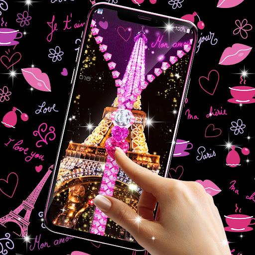 Paris zipper lock screen - عکس برنامه موبایلی اندروید