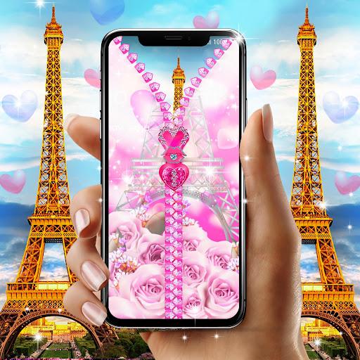 Paris zipper lock screen - عکس برنامه موبایلی اندروید