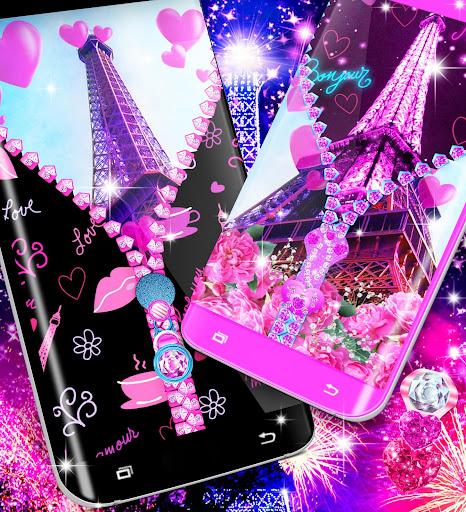 Paris zipper lock screen - عکس برنامه موبایلی اندروید