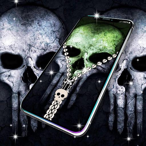 Skull lock screen zipper - عکس برنامه موبایلی اندروید