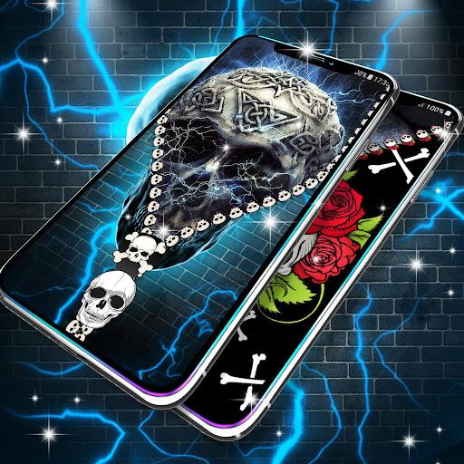 Skull lock screen zipper - عکس برنامه موبایلی اندروید