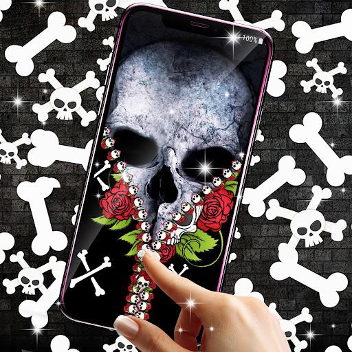 Skull lock screen zipper - عکس برنامه موبایلی اندروید