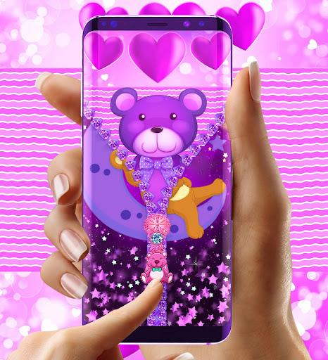 Teddy bear zip locker - Image screenshot of android app