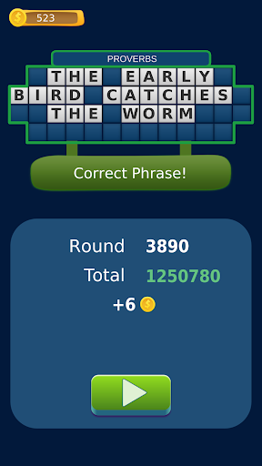 Word Fortune Wheel of Phrases - Gameplay image of android game