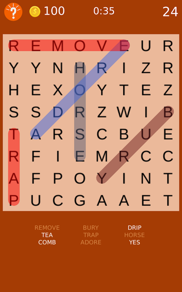 Word Search Puzzles - Gameplay image of android game
