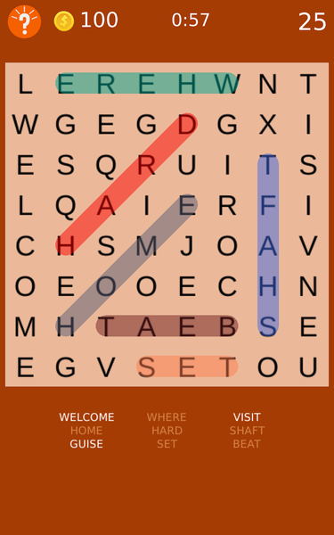 Word Search Puzzles - Gameplay image of android game