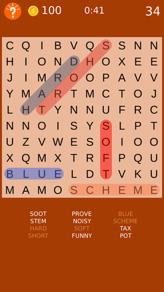 Word Search Puzzles - Gameplay image of android game